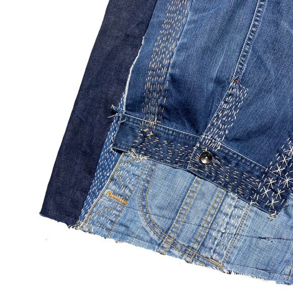 $1,165 Patchwork denim shorts - Picture 3 of 5